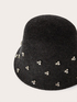 Cloche hat in wool with crystals image number 2