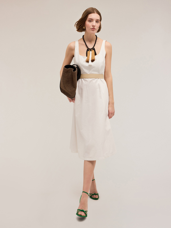 Robe mi-longue en popeline