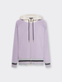 Cardigan misto viscosa con cappuccio e zip image number 4