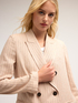 Double-breasted blazer in viscose linen blend image number 3