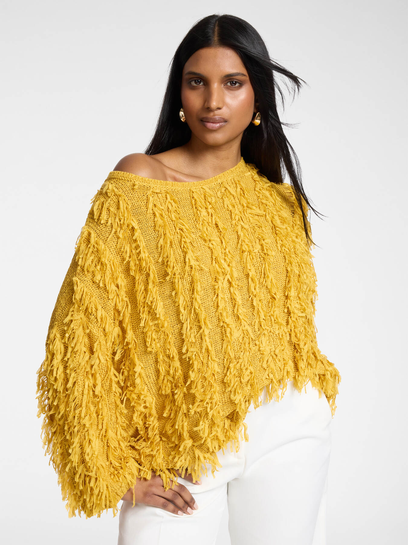 Oversized jumper with fringes image number 0