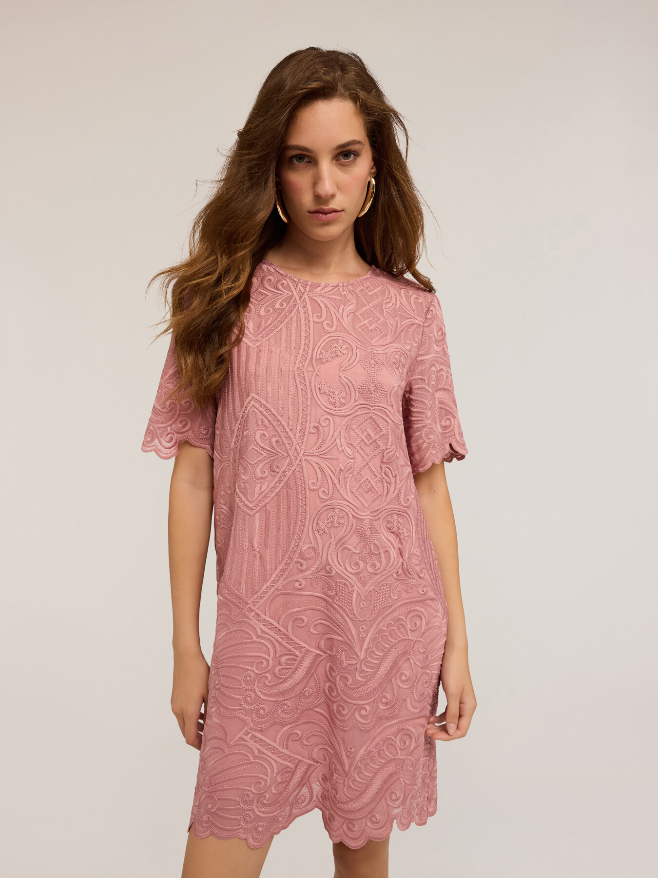 Rochie din organza brodată image number 0