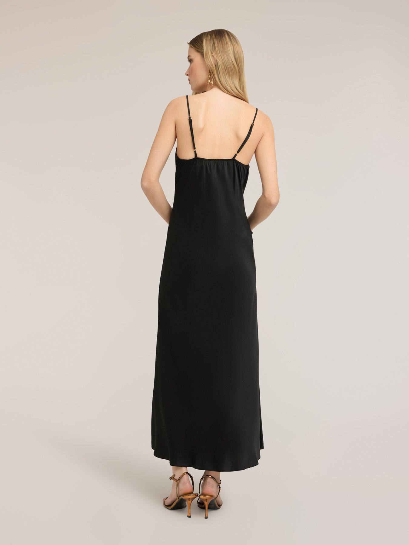 Rochie lungă lingerie din satin image number 1