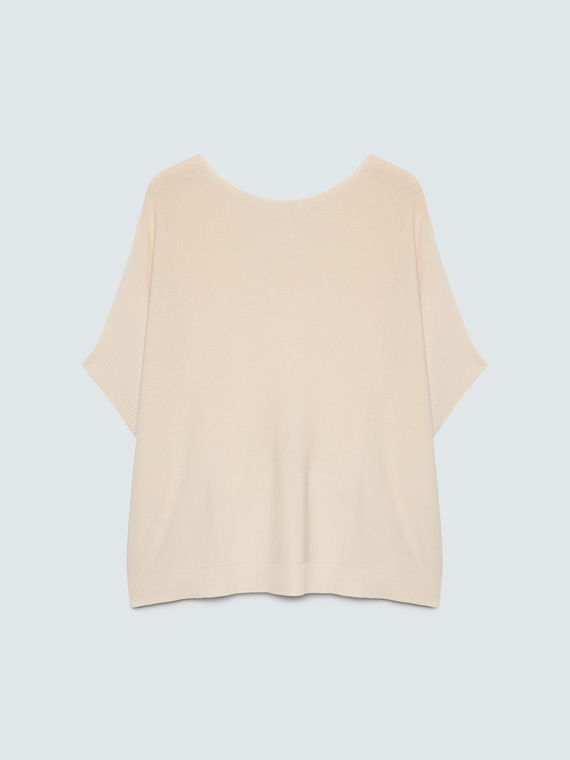 Jersey mezcla viscosa cuello barco