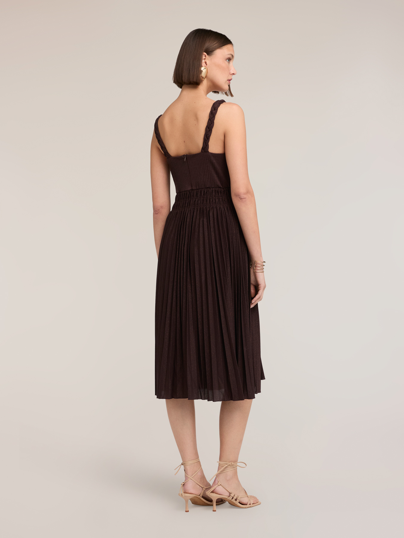 Ribbed lurex jersey dress image number 1