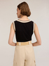Top with knit borders image number 1