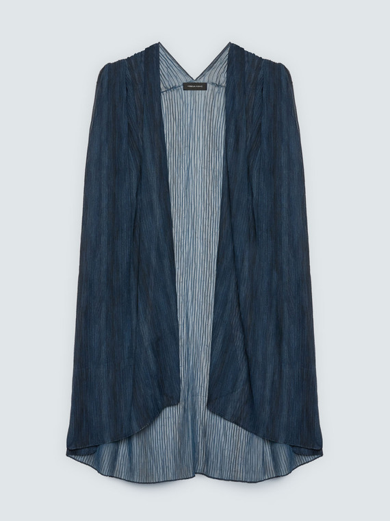 Lurex pleated shrug