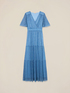 Long pleated lurex dress image number 3