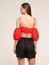 Off-shoulder brassiere top in broderie anglaise image number 1