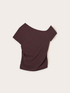 T-shirt à col asymétrique image number 4