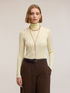 Turtleneck sweater with asymmetrical ribbed knit image number 0