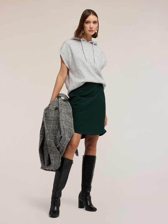 Sweat en maille mélangée laine