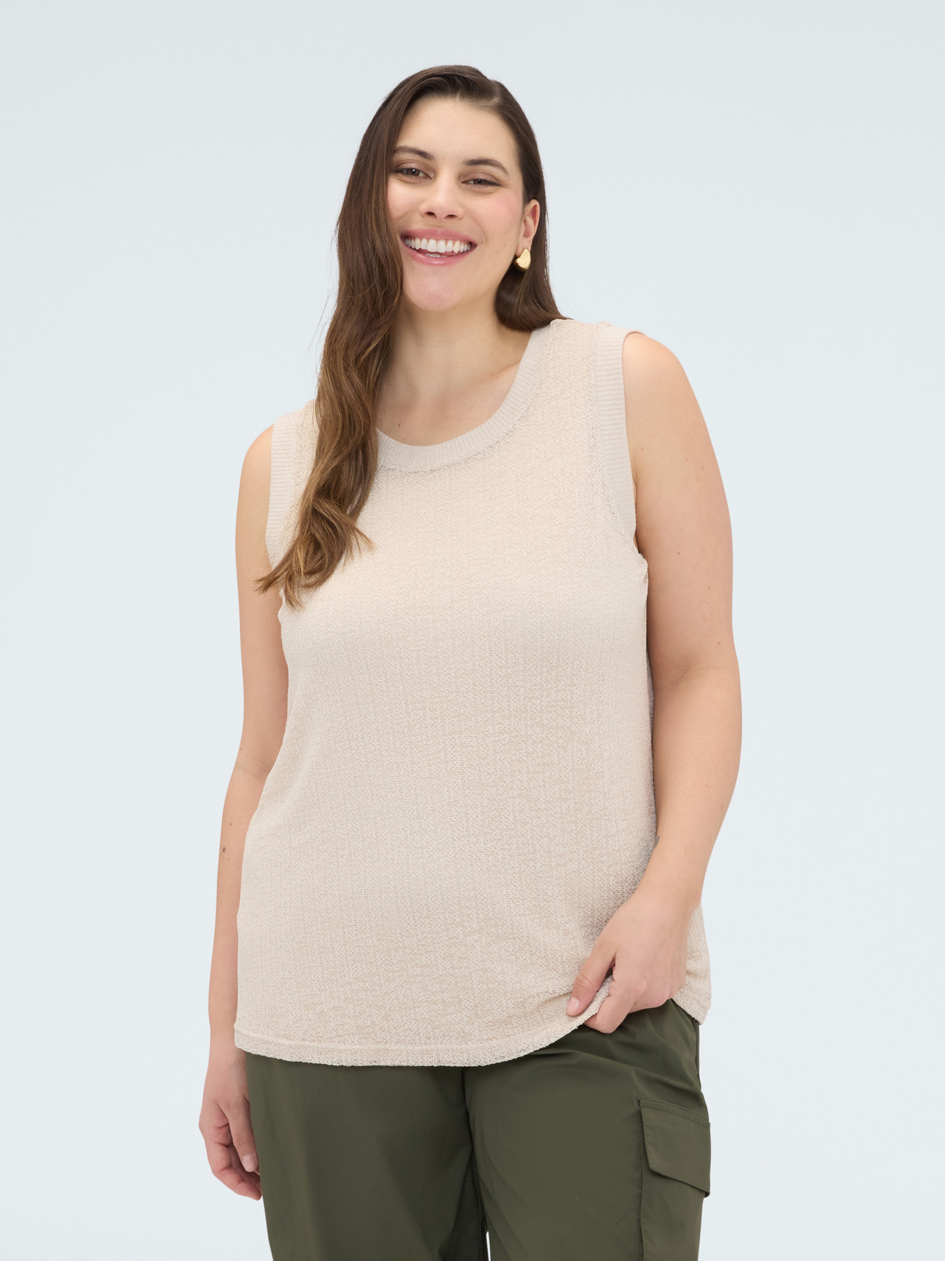 Top aus Lurex-Jersey image number 0