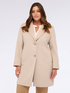 Wool blend coat with buttons and notched collar image number 0