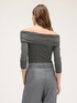 Off-shoulder lurex t-shirt image number 1