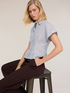 Lurex striped muslin shirt image number 2