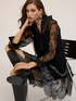 Lace shirtdress with ruffles image number 3