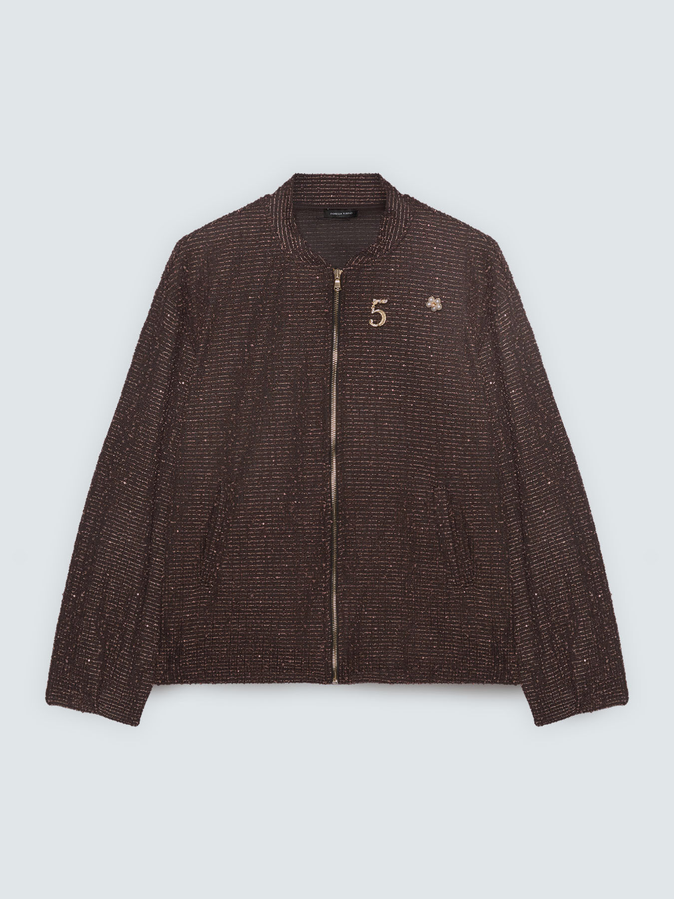 Felpa bomber con spillette image number 4