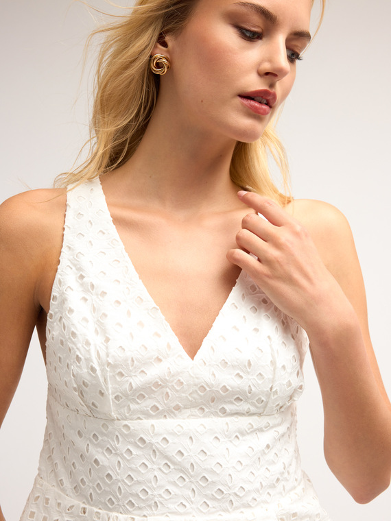 Sangallo top with flounces