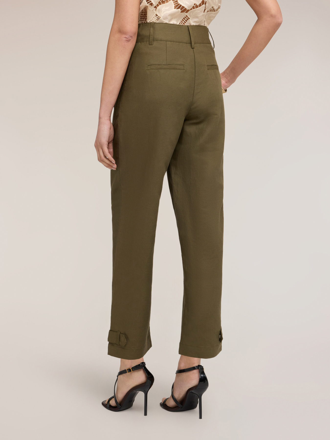 Mixed linen trousers image number 1