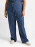 Palazzo jeans with laces at the waist image number 2