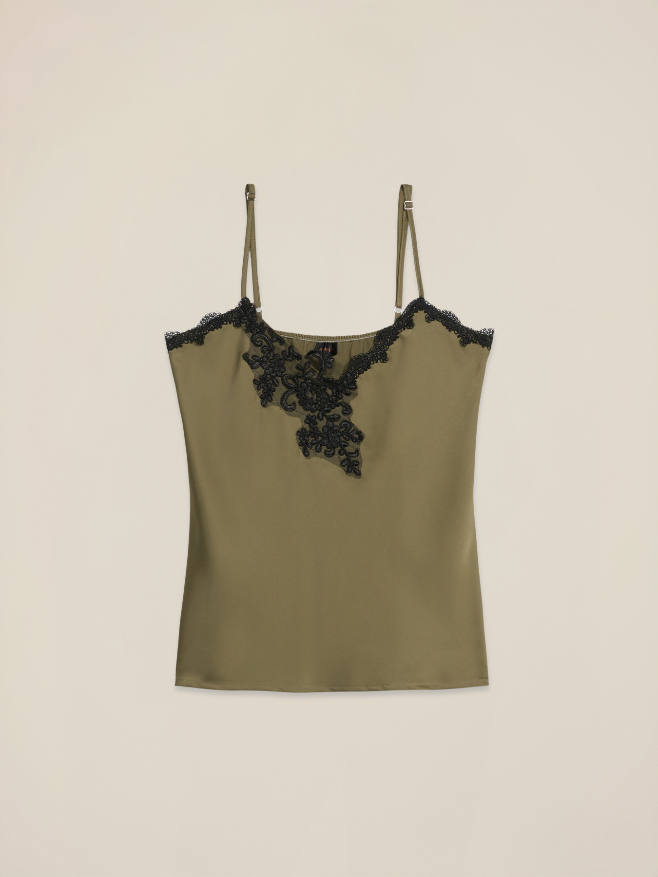 Top in raso con pizzo image number 3