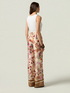 Pantalon palazzo en satin fantaisie image number 1