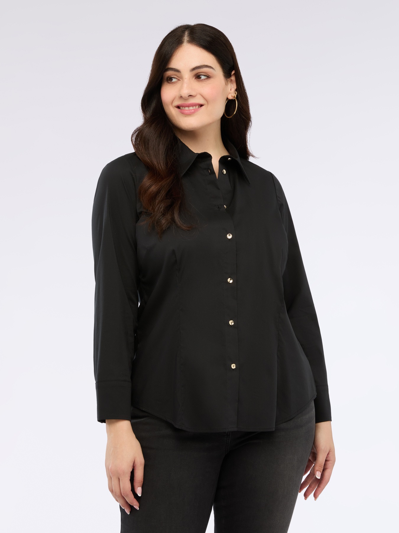 Stretch cotton shirt image number 0