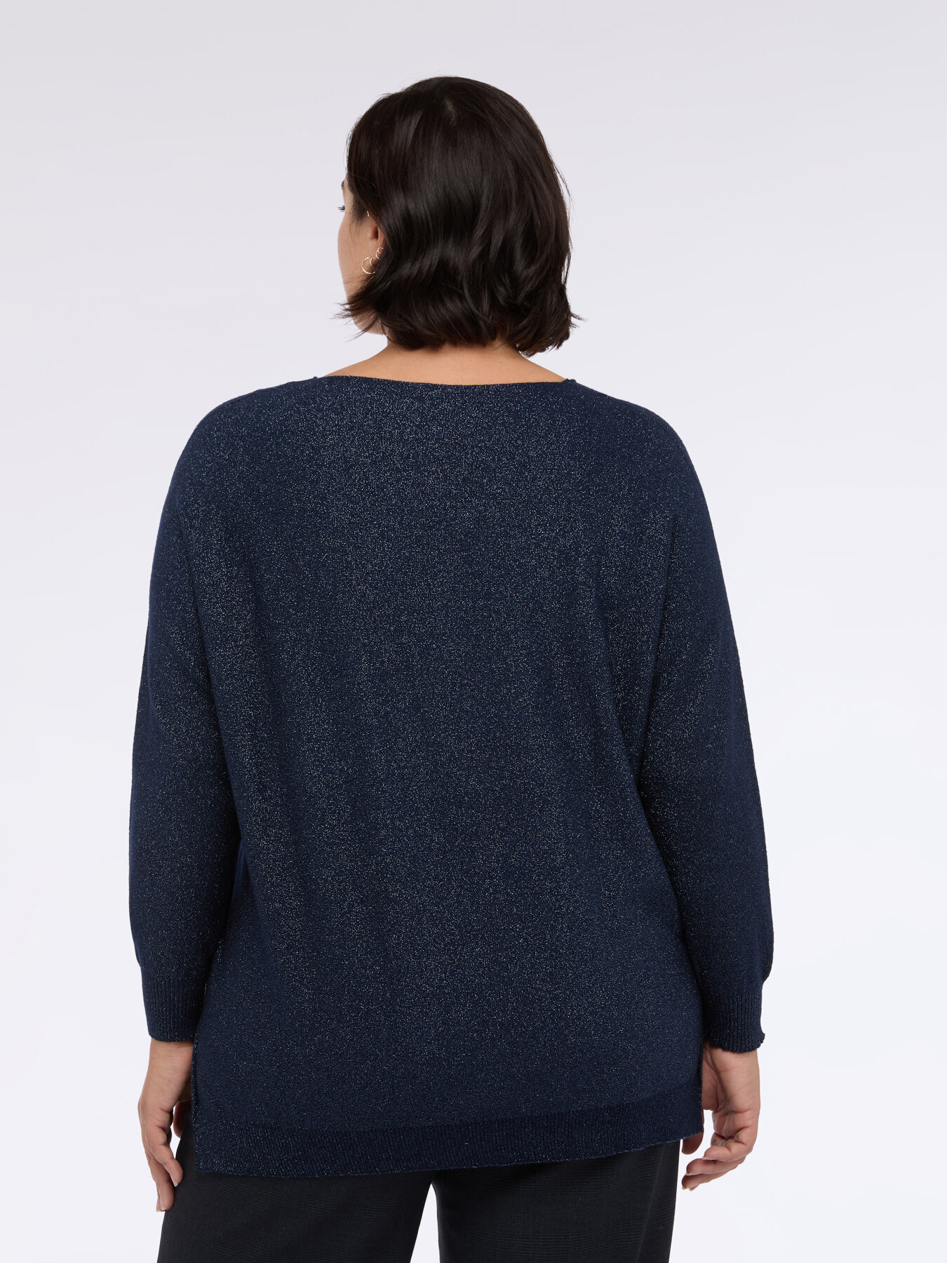 Maillot col en V en tissu laminé image number 1