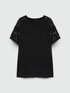 T-Shirt mit perforierten Ärmeln image number 4