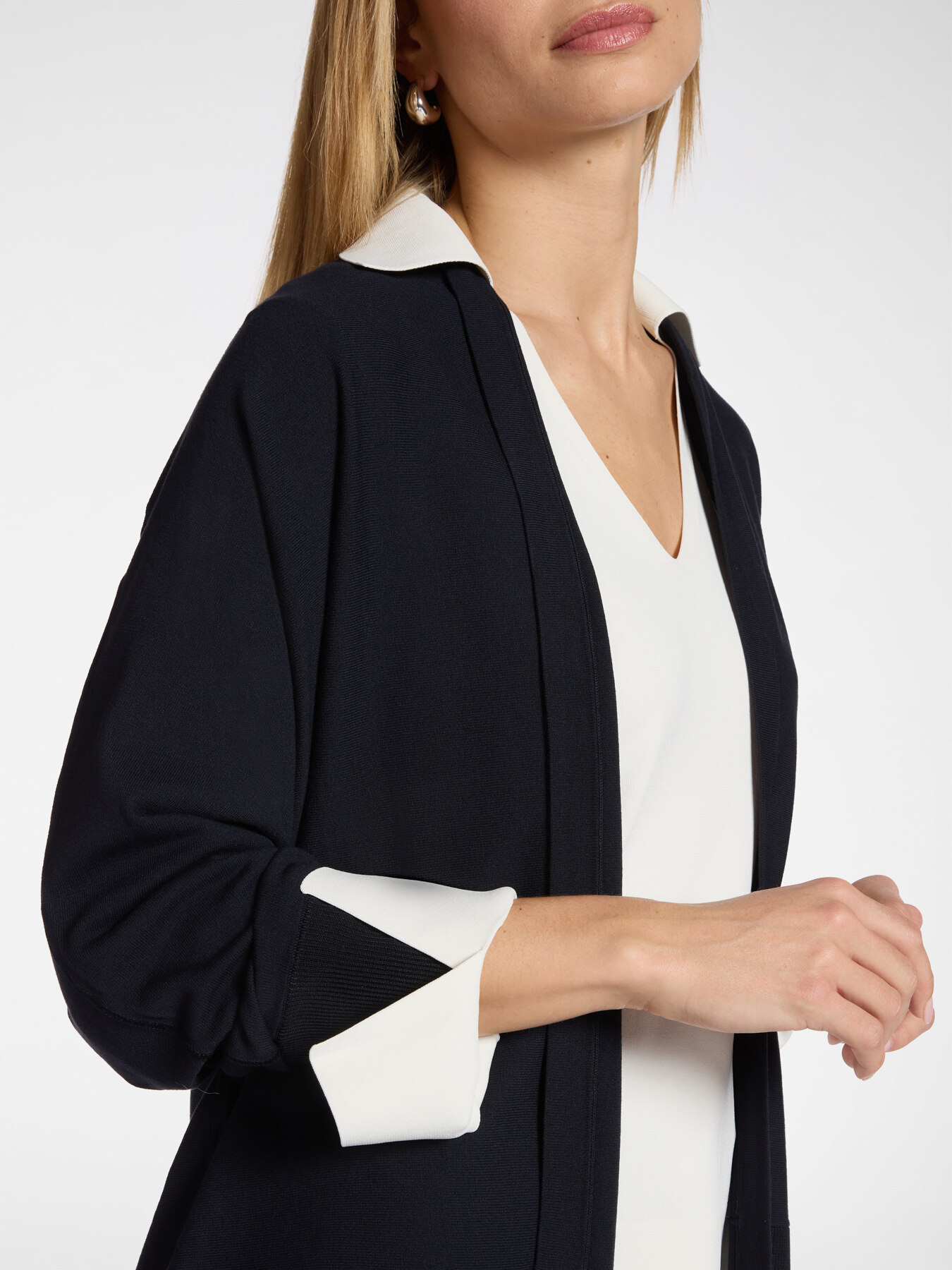 Cardigan aperto davanti misto viscosa image number 3