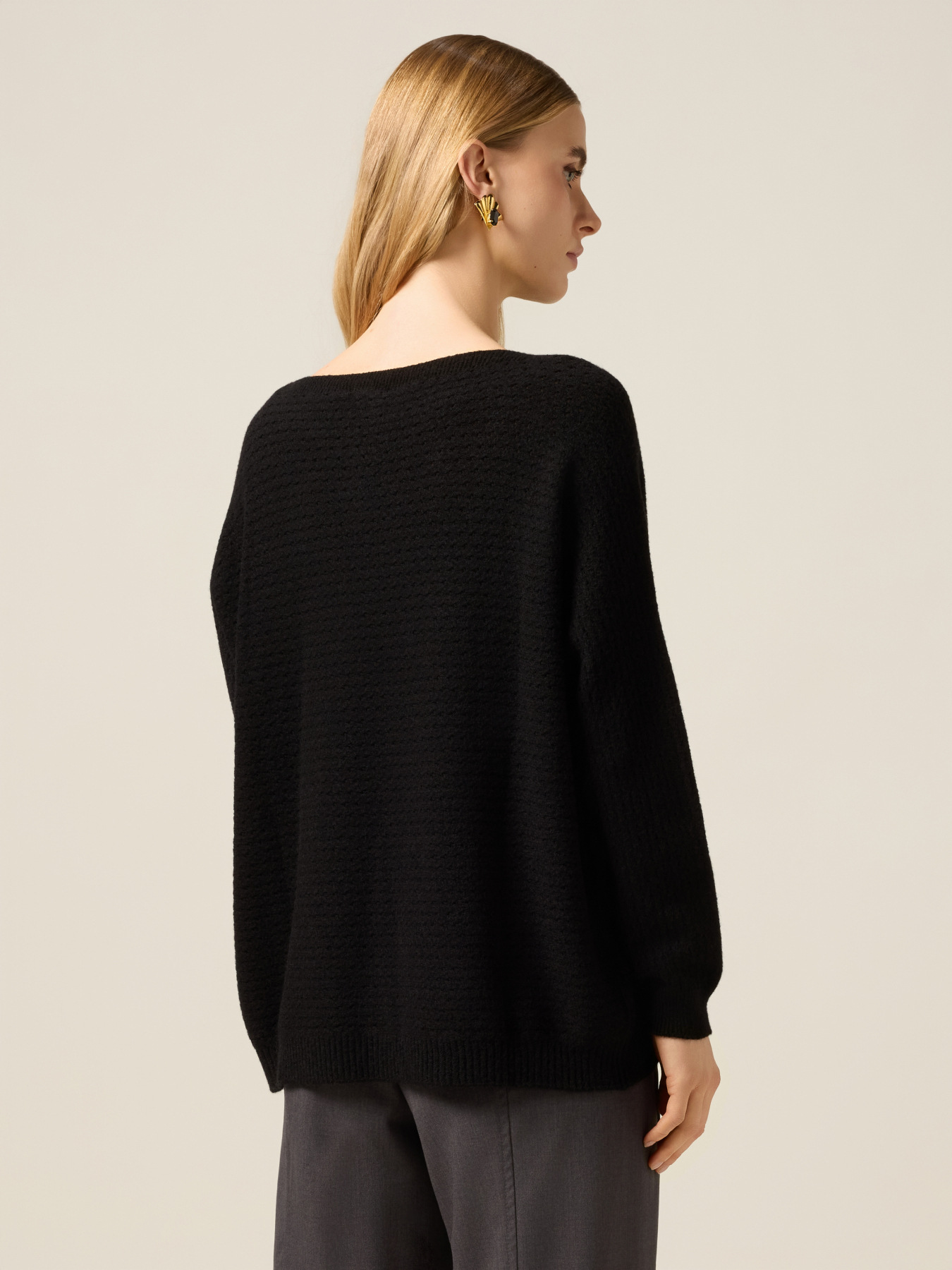 Maglia misto viscosa lavorazione traforata image number 1