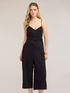 Jumpsuit aus Popeline mit G&uuml;rtel und Palazzo-Bein image number 3