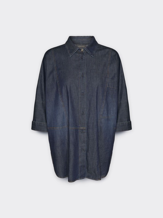 Chemise coupe décontractée en chambray