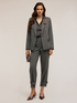 Lurex jersey blazer with flower brooch image number 3