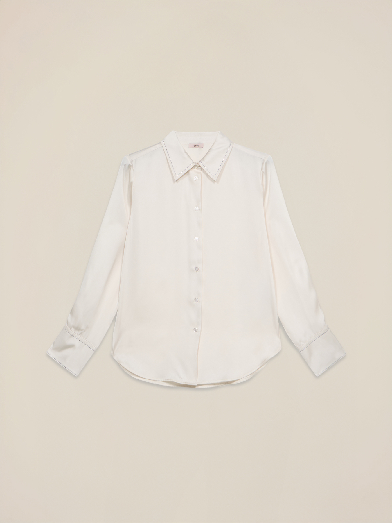 Camicia in raso con dettaglio catenelle image number 3