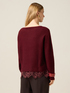 Maglia girocollo con bordo in pizzo image number 1