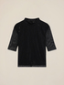 T-shirt in tulle with black crystals image number 3