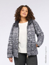 Reversible down jacket with removable hood image number 0