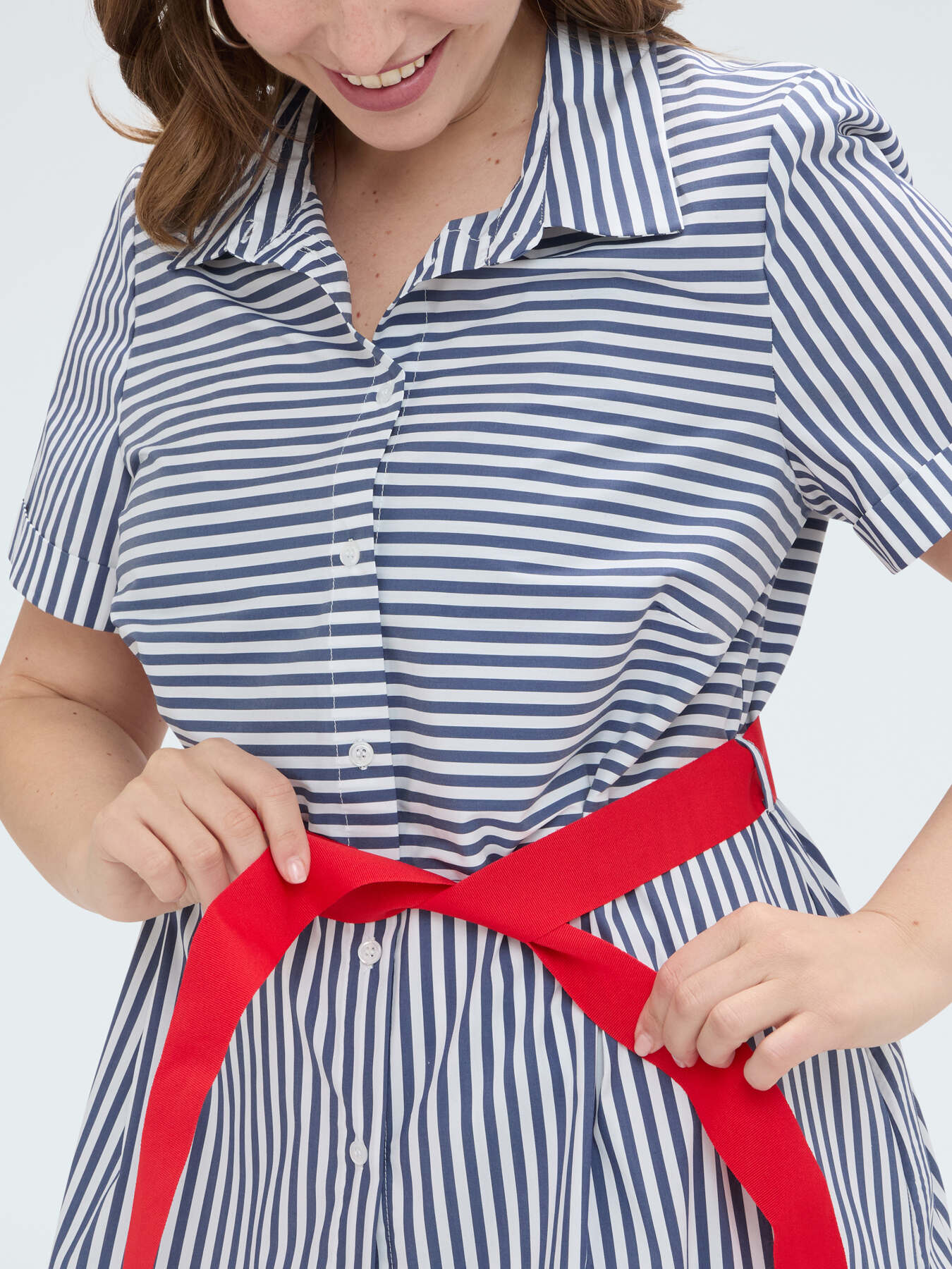Camicia a righe in misto cotone image number 3