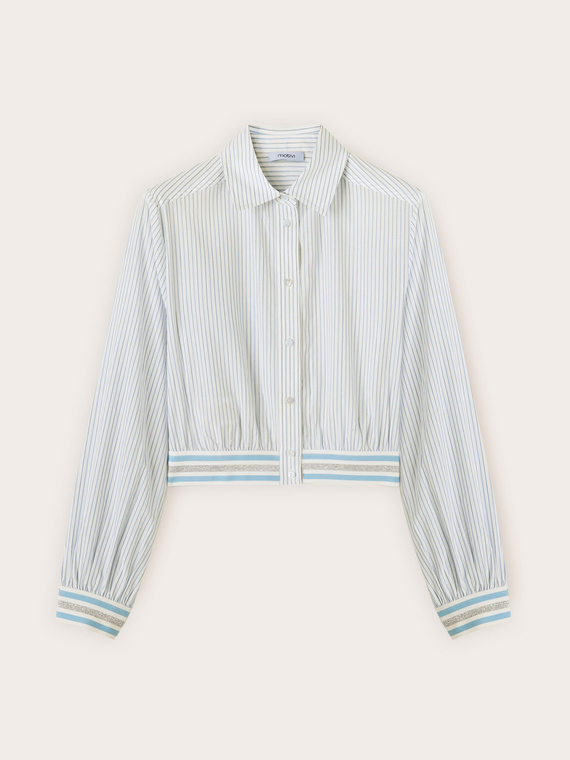 Striped cropped shirt