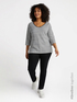 Gestreiftes T-Shirt mit Strass image number 0