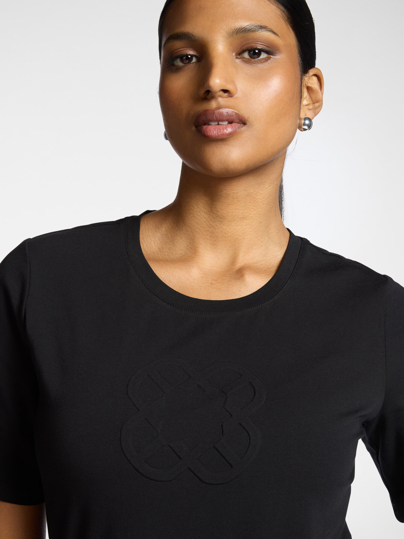 T-shirt in cotone con ricamo Monogram image number 3