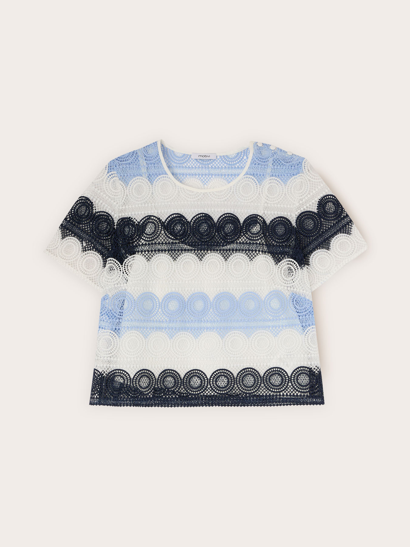 Macram&eacute; lace T-shirt image number 4