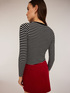 3D rib knit sweater with V-neck image number 1