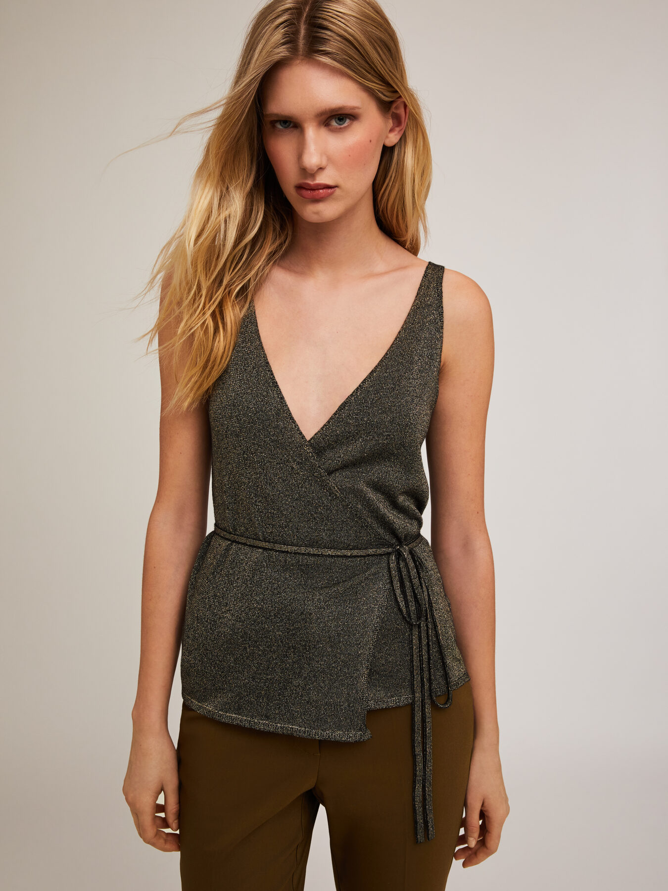 Top cache-coeur in maglia lurex image number 0