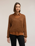 Wide-knit sweater with sequins image number 0