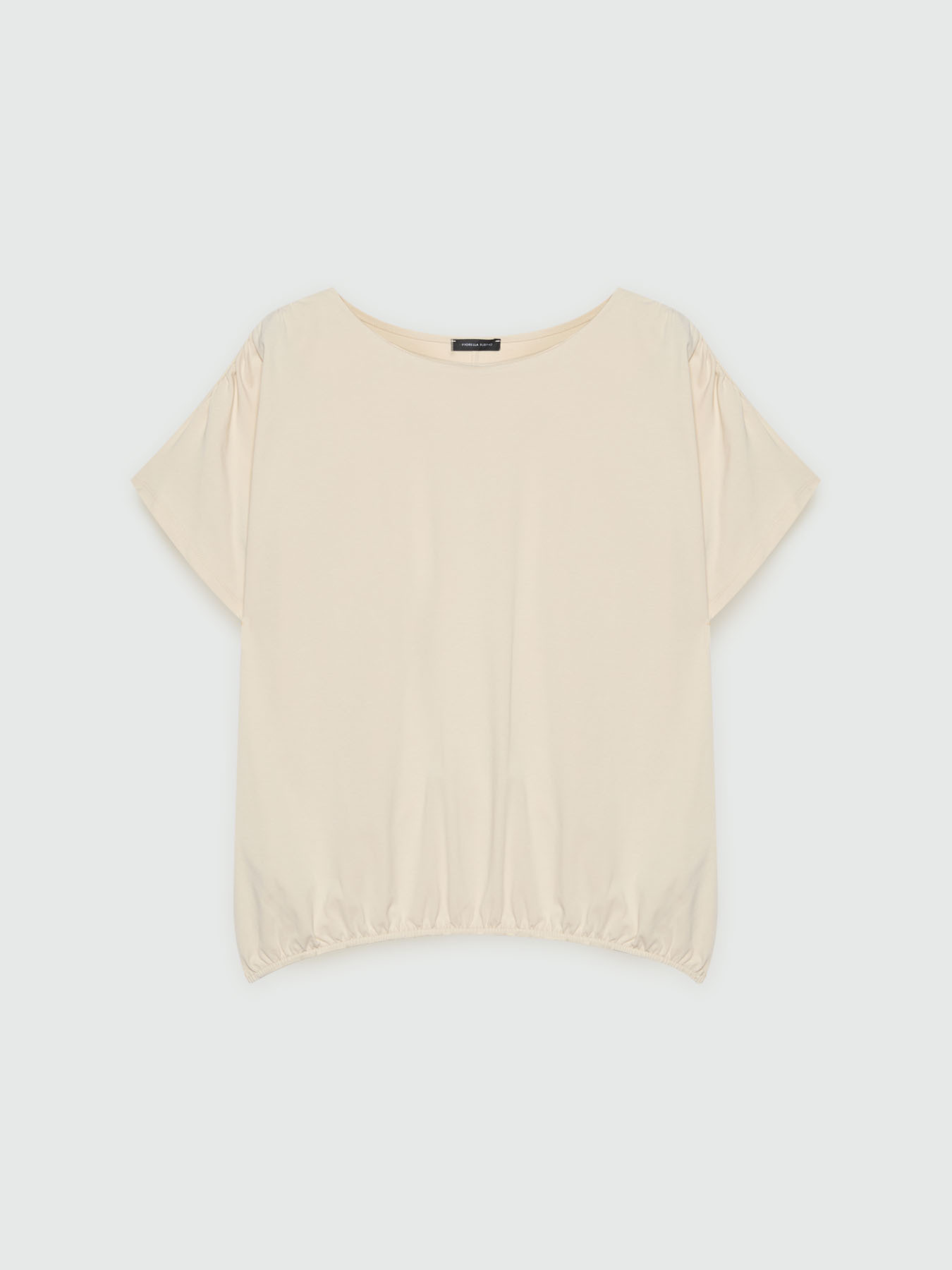 Boxy T-shirt with elastic at the bottom image number 0