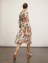 Indian flower patterned long-sleeved dress image number 1