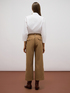 Cotton blend drill palazzo pants image number 1